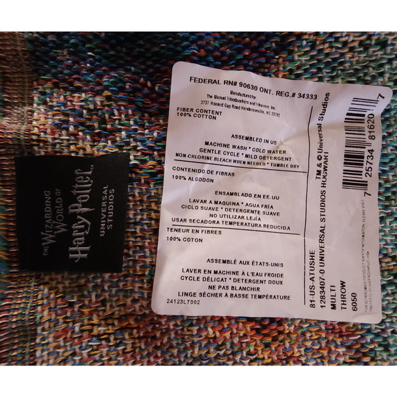 Wizarding World Harry Potter Blanket Hogwarts Express Train Woven Cotton Throw - Picture 7 of 8